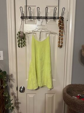BDG Neon Lime Terry Halter Dress